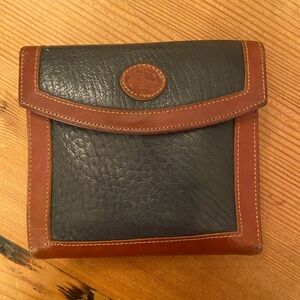 Dooney And Bourke Vintage Brown Leather Bifold Wallet
